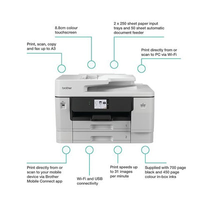 Brother MFC-J6960DW A3 4-in-1 Wireless Colour Inkjet Printer MFCJ6960DWZU1