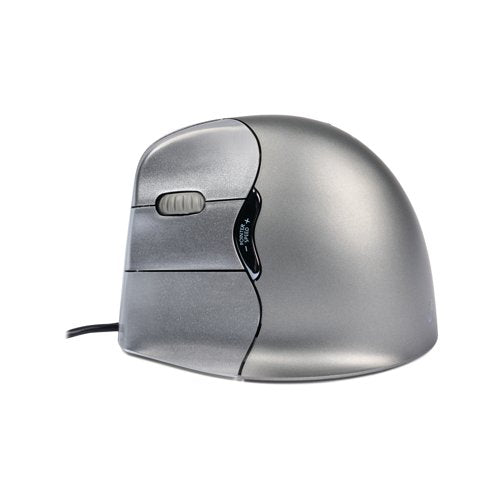 BakkerElkhuizen Evoluent4 Wired Left Handed Vertical Mouse Medium Black/Grey/Silver BNEEVL4
