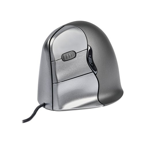BakkerElkhuizen Evoluent4 Wired Left Handed Vertical Mouse Medium Black/Grey/Silver BNEEVL4