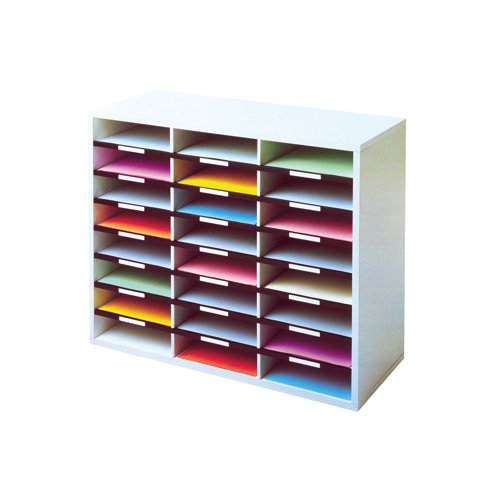 Fellowes Literature Sorter A4 24 Compartments Dove Grey 25041