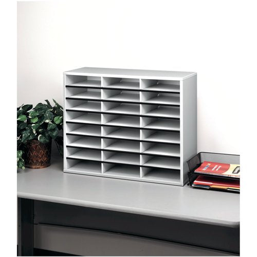 Fellowes Literature Sorter A4 24 Compartments Dove Grey 25041