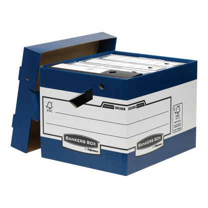 Bankers Box Heavy Duty Ergo Box Blue/White (Pack of 10) 0038801