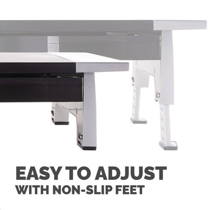 Fellowes Office Suites Standard Height Adjustable Monitor Stand Black/Silver 8031101