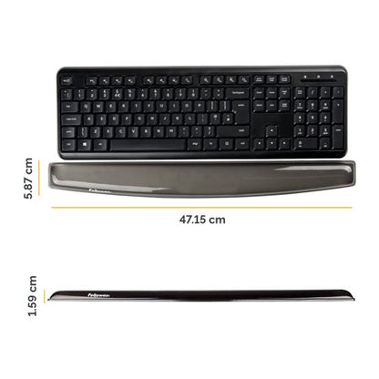 Fellowes Crystal Gel Keyboard Wrist Support Black 9112201