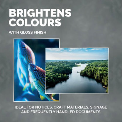 Fellowes Enhance80 Self Adhesive Laminating Pouch A4 160 Micron Total Gloss (Pack of 100) 53022