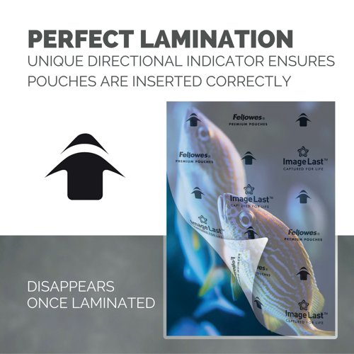Fellowes Capture125 Laminating Pouch A4 250 Micron Total Thickness Gloss (Pack of 100) 5307401