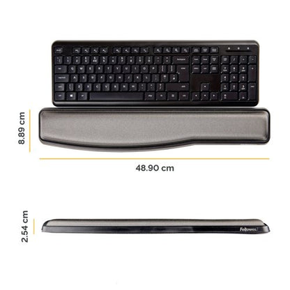 Fellowes Premium Gel Adjustable Keyboard Wrist Support Black 9374201