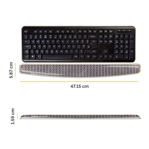 Fellowes Photo Gel Keyboard Wrist Support Chevron Design 9653601