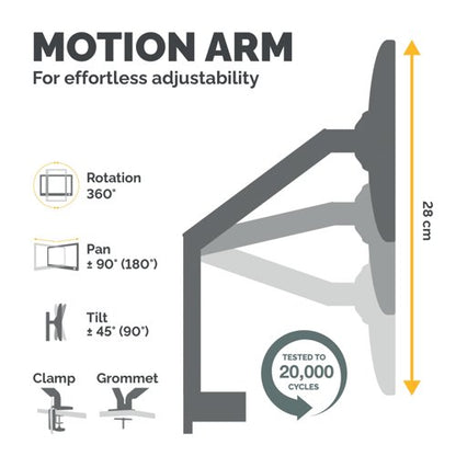 Fellowes Platinum Series Dual Monitor Arm White 8056301