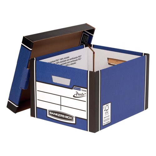 Bankers Box Premium Classic Storage Box Blue (Pack of 5) 7250617