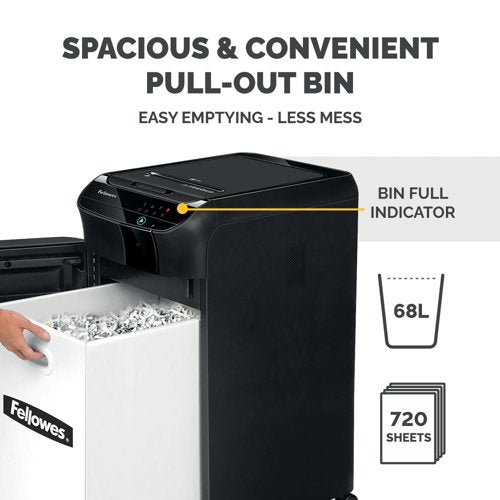 Fellowes AutoMax 450C Auto Feed Cross-Cut Shredder 100135793