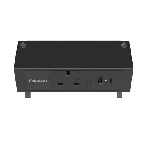 Fellowes Power Desk Type G UK/IE 1 Socket 1 USB-A + 1 USB-C Port Black 100136980