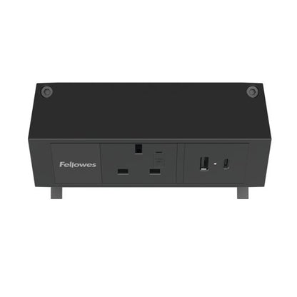 Fellowes Power Desk Type G UK/IE 1 Socket 1 USB-A + 1 USB-C Port Black 100136980