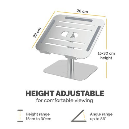 Fellowes Alumia Desk Based Laptop Stand Silver 100138880