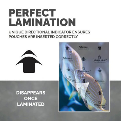 Fellowes Laminating Pouches 250 Micron Total Thickness Gloss A4 (Pack of 500) 1100144249