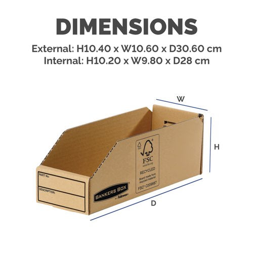 Bankers Box Earth Series Parts Bin 98mm (Pack of 50) 7353