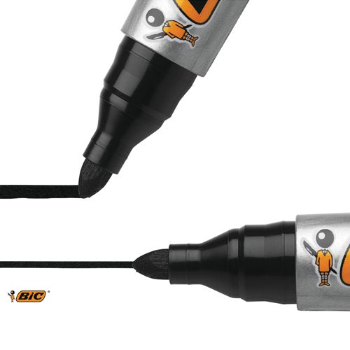 Bic 2000 Permanent Marker Bullet Tip Black (Pack of 12) 820915