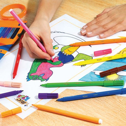 Bic Kids Visa Felt Tip Pens Ultra Fine Tip Assorted (Pack of 36) 829012