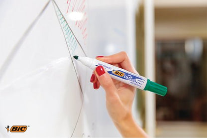 Bic Velleda 1701 Drywipe Marker Bullet Tip Green (Pack of 12) 904940