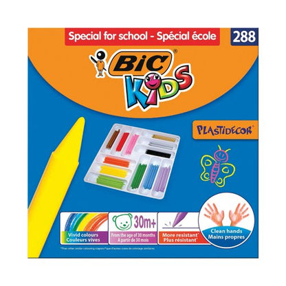 Bic Kids Plastidecor Crayons Assorted (Pack of 288) 887835