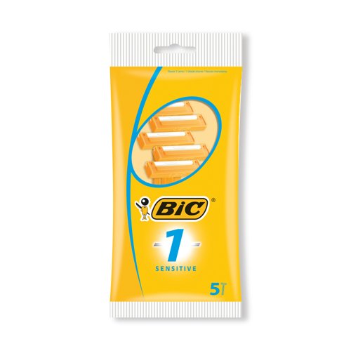 Bic 1 Disposable Razor Sensitive (Pack of 5) 952888