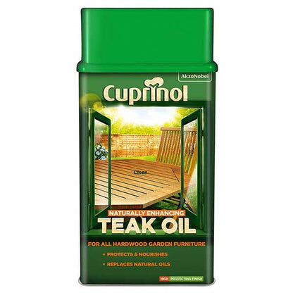 Cuprinol Garden Furniture Teak Oil - Clear - 1L