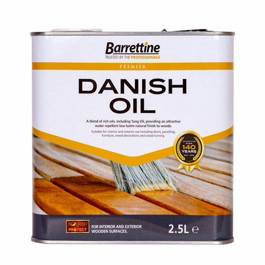 Barretine Danish Oil Interior & Exterior Use 2.5 Litre | Resists Peeling, Blistering & Flaking