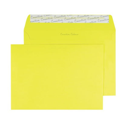 C5 Wallet Envelope Peel and Seal 120gsm Banana Yellow (Pack of 250) BLK93019