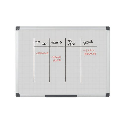Bi-Office Maya Magnetic Whiteboard Gridded 900x600mm MA0347170