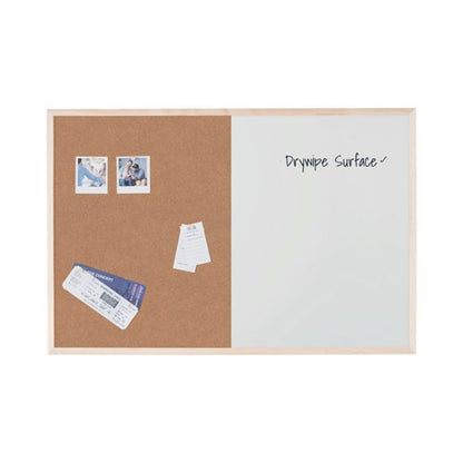 Bi-Office Cork And Drywipe Combination Board 600x400mm Mx03001010