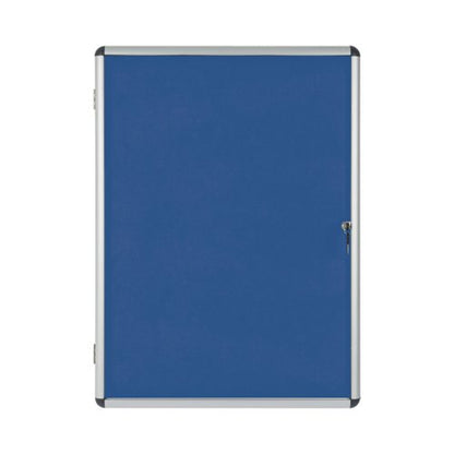 Bi-Office Enclore Felt Indoor Lockable Glazed Case 720x981x35mm Blue VT630107150