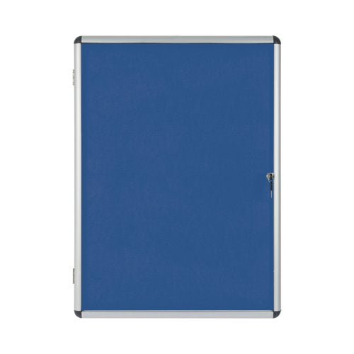 Bi-Office Enclore Felt Indoor Lockable Glazed Case 1160x981x35mm Blue VT640107150