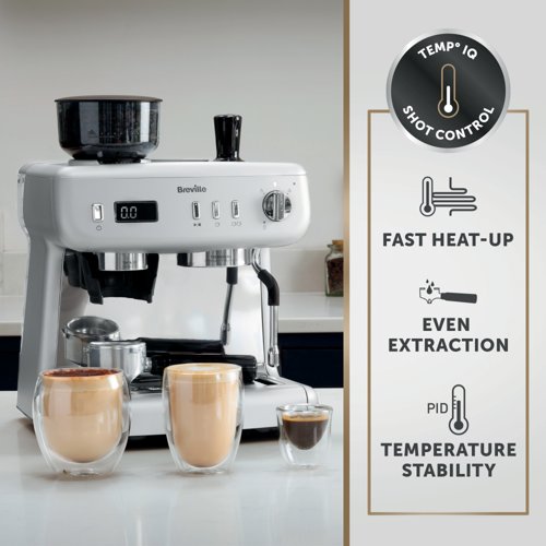 Breville Barista Max+ Bean To Cup Coffee Machine Silver VCF153