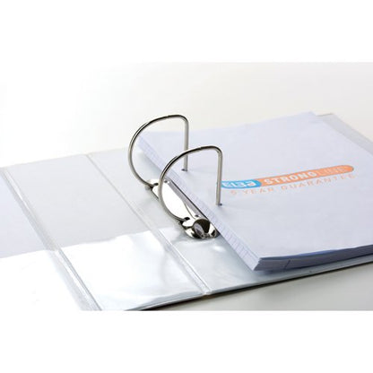 Elba Panorama 65mm 2 D-Ring Presentation Binder A4 White (4 Pack) 400008048