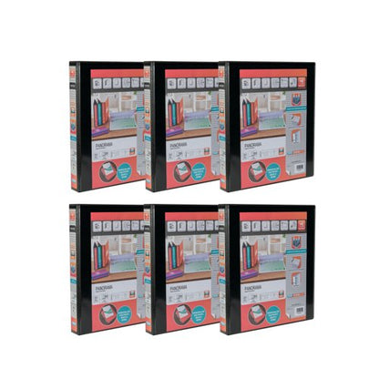 Elba Panorama 25mm 4 D-Ring Presentation Binder A4 Black (6 Pack) 400008414