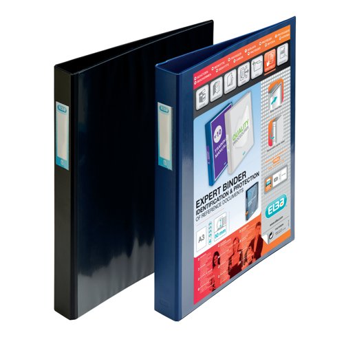 Elba Vision 30Mm 4D-Ring Binder Upright A3 Blue 400009731
