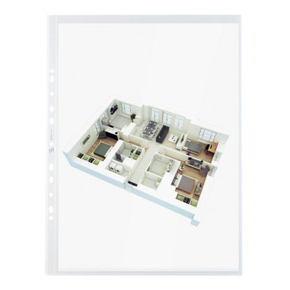 Oxford Punched Pocket A3 Portrait Polypropylene Clear 4x25 (Pack of 100) 400005480