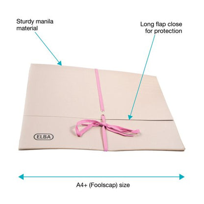 Elba Legal Wallet 100mm Foolscap Buff (25 Pack) 100080793