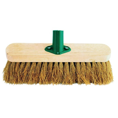 Jantex CD796 Wooden Broom Head, Soft, Coco, Size: 305mm, 12 Inch