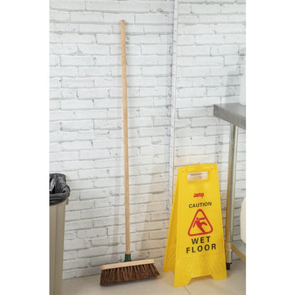 Bentley Wooden Broom Head Stiff Bassine 12In Brush Cleaner Floor Sweeper