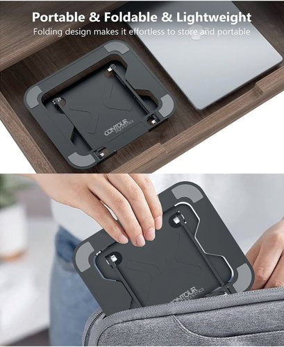 Contour Ergonomics Adjustable Metal Laptop Stand For Laptops Up To 17 Inches Black CE10136