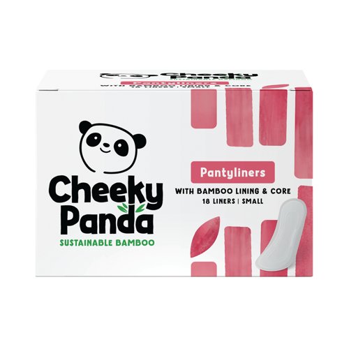 Cheeky Panda Pantyliners Small with Bamboo Lining and Core 18 Liners per Pack (Pack of 6) SPADS240mm