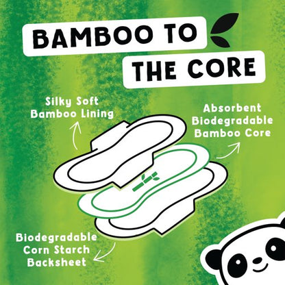 Cheeky Panda Pantyliners Small with Bamboo Lining and Core 18 Liners per Pack (Pack of 6) SPADS240mm