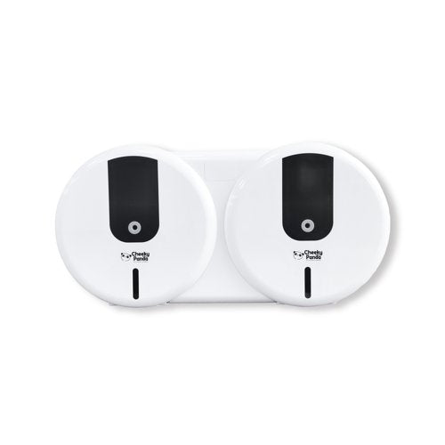 Cheeky Panda Pro Easy Flow Twin Mini Jumbo Dispenser White NJ-HGJ-A11