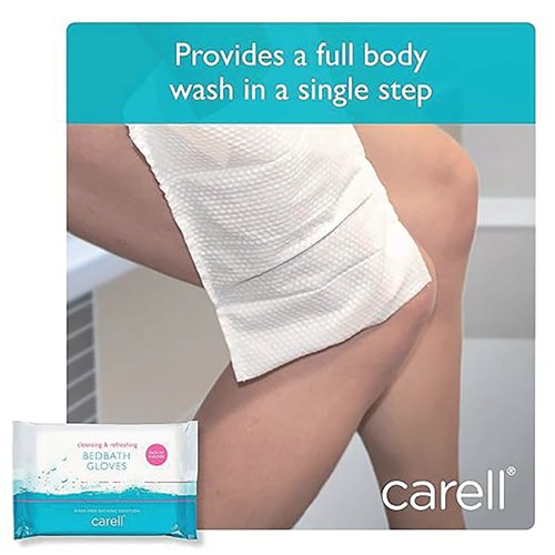 Clinell Carell Bed Bath Gloves (Pack of 8) CBBGL8