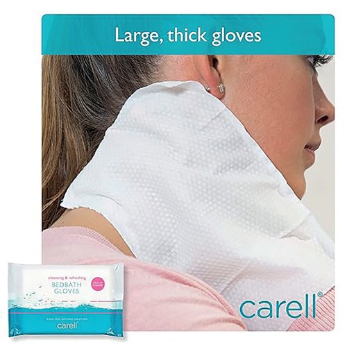 Clinell Carell Bed Bath Gloves (Pack of 8) CBBGL8