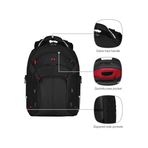 Wenger Gigabyte 16 Inch Laptop Backpack Black 600627