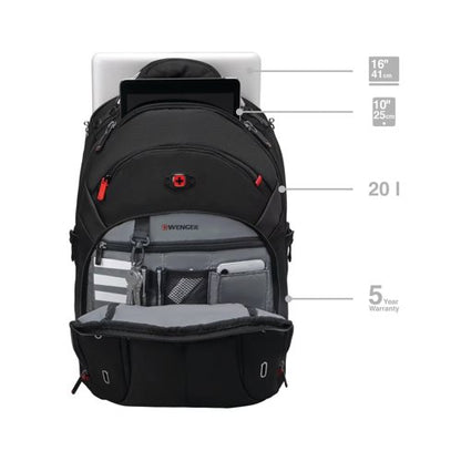 Wenger Gigabyte 16 Inch Laptop Backpack Black 600627