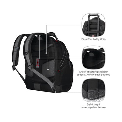 Wenger Synergy 16 Inch Laptop Backpack with Tablet Pocket Black 600635