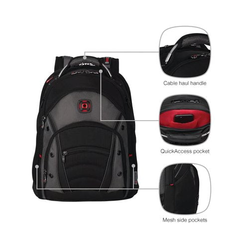 Wenger Synergy 16 Inch Laptop Backpack with Tablet Pocket Black 600635